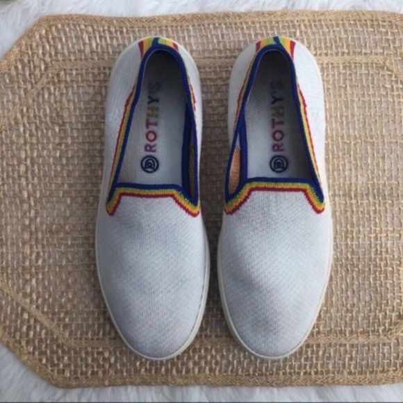 Rothys Rainbow Stripe Sneakers - Picture 3 of 16
